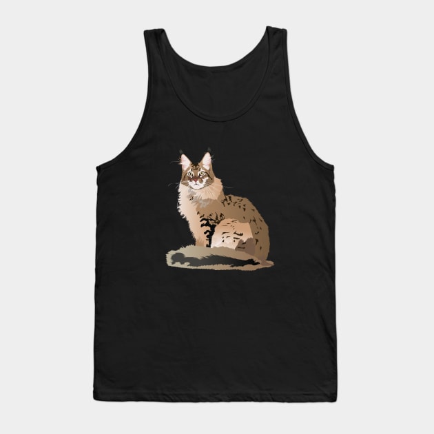 Maine Coon Cat Tank Top by NorseTech